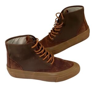 Men's SEAVEES Brown Mammoth Boot Sneaker Rugged Oil Leather Size 12
